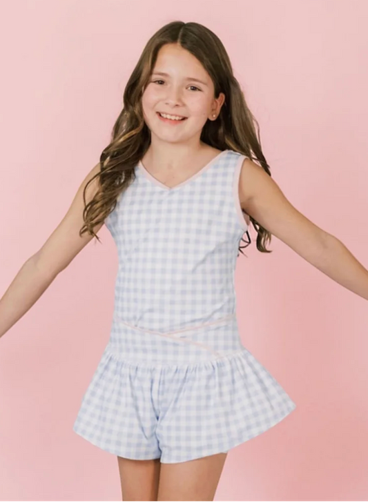 Airlie set in blue gingham