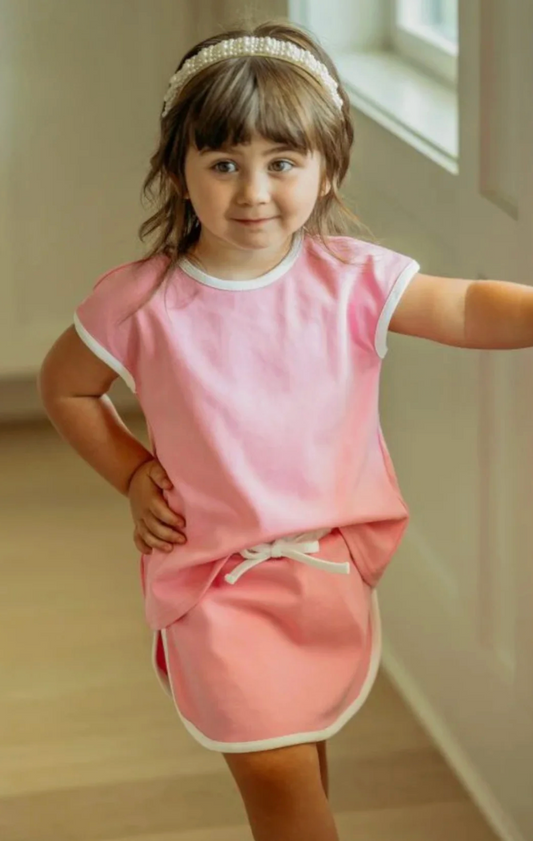 Aria skort set pink