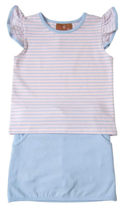 Sage Skort set Pink & Blue