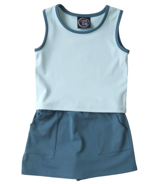 Elena skort set teal