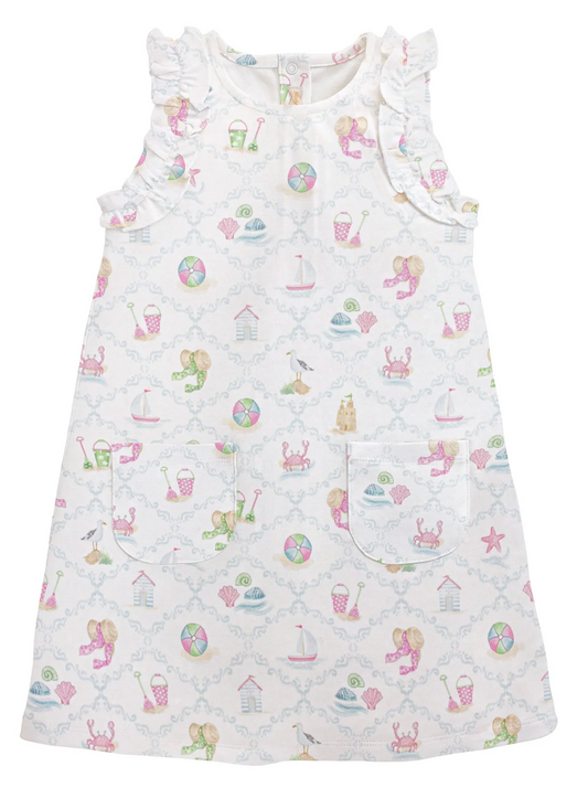 by the sea dress w/ruffles girls