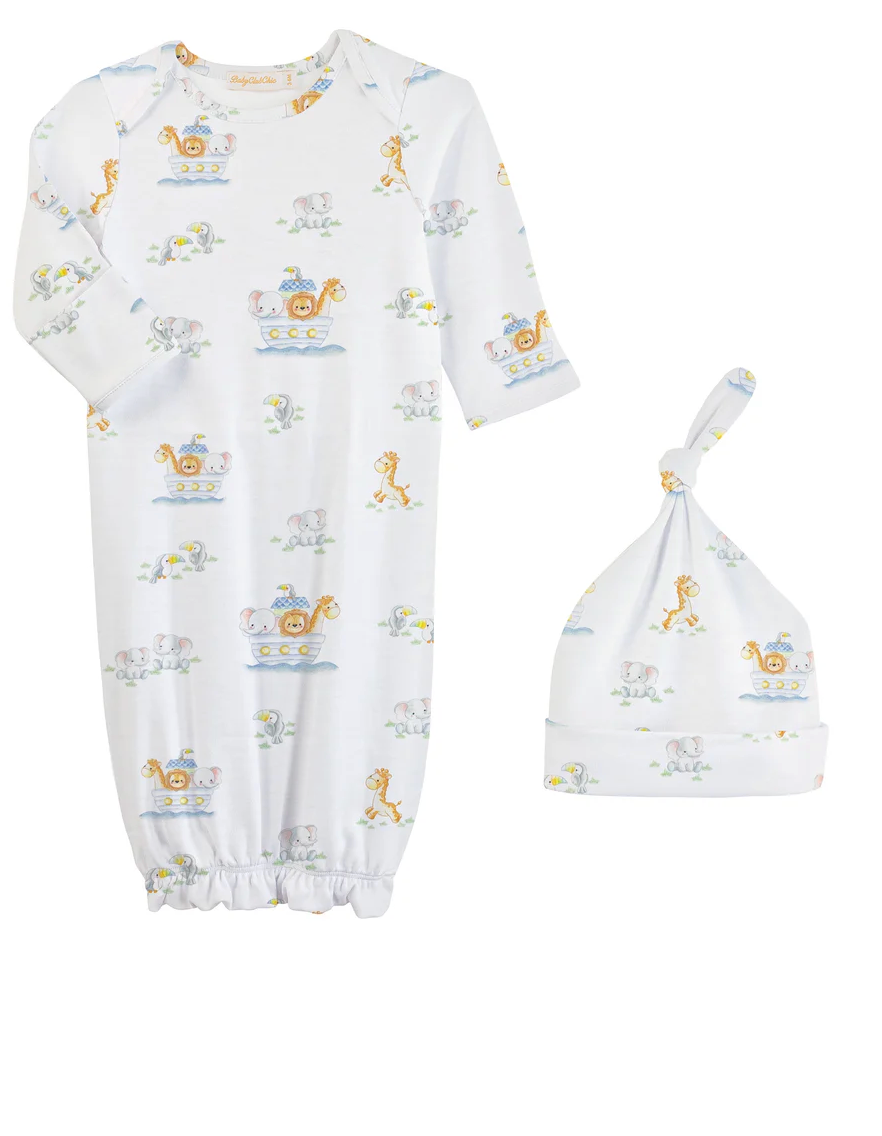 noah's ark gown and hat set