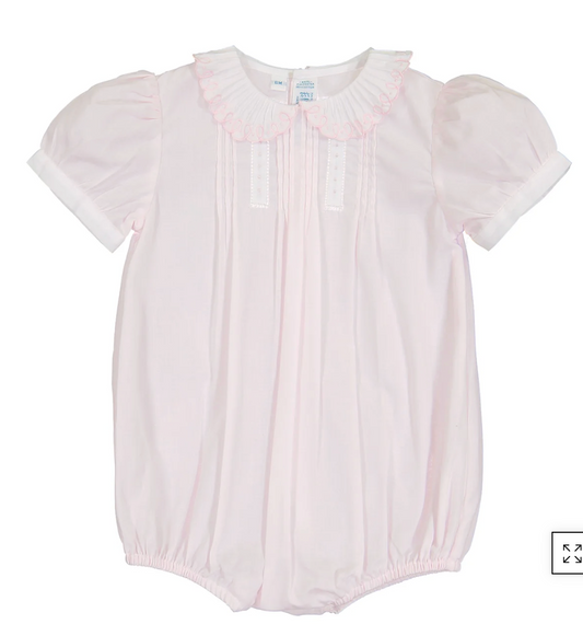 Girls Vintage Scalloped Collar Romper