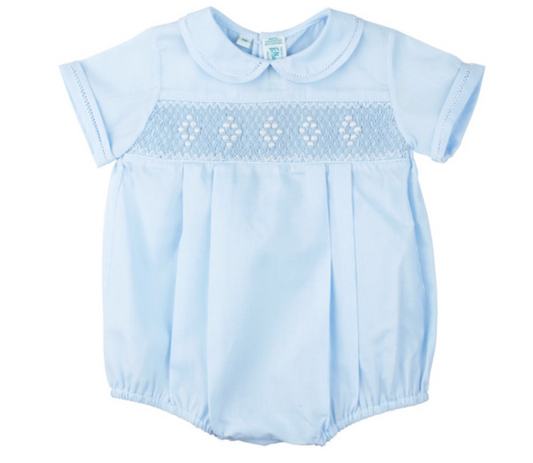 Smocked Embroidered Diamond Creeper