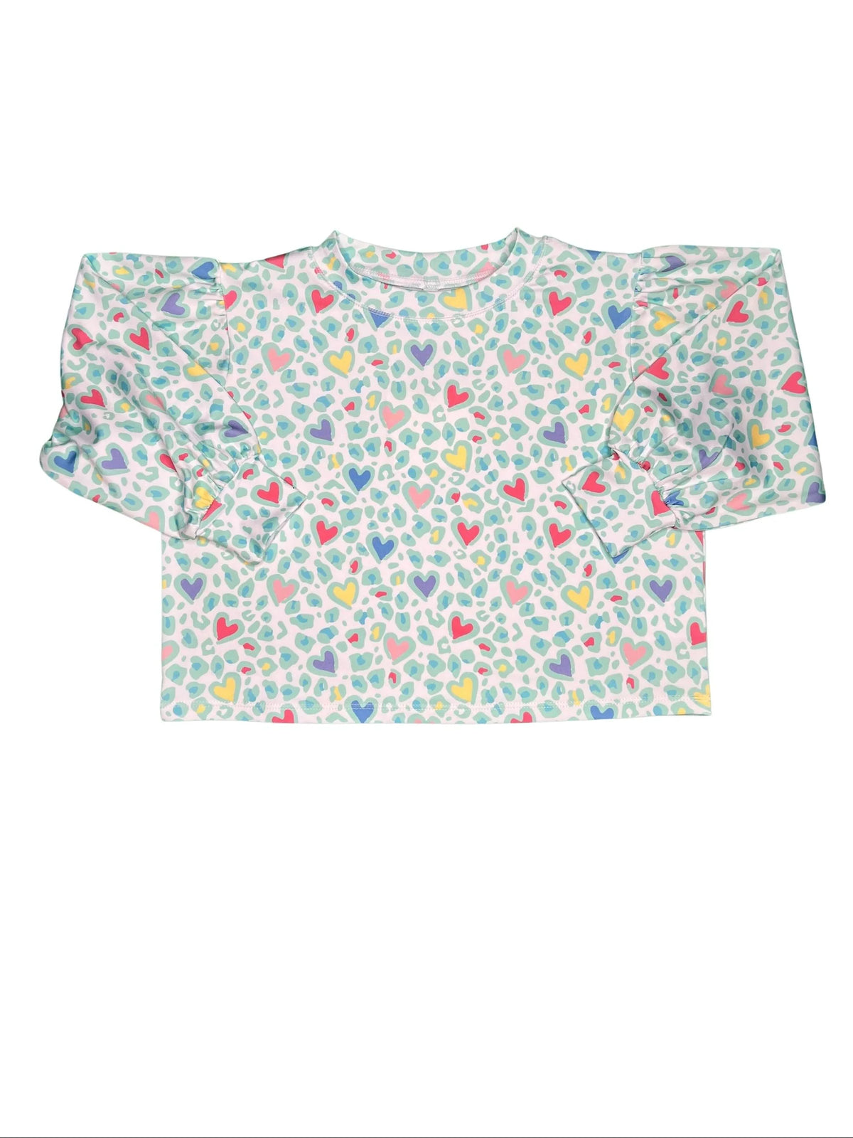 Heart puff sleeve top