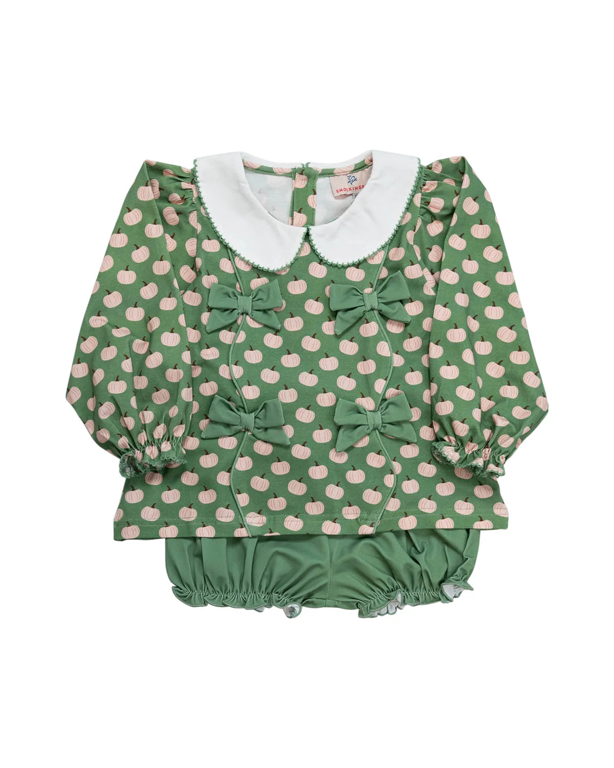 Sage Green pumpkin knit bloomer set