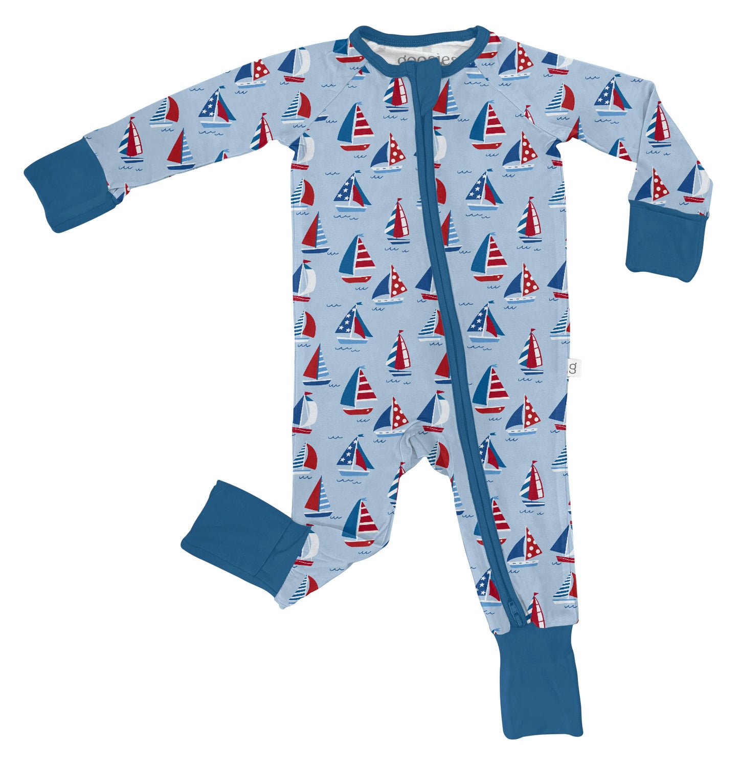 Sail Away (Patriotic) LS Convertible Zip Pjs 
