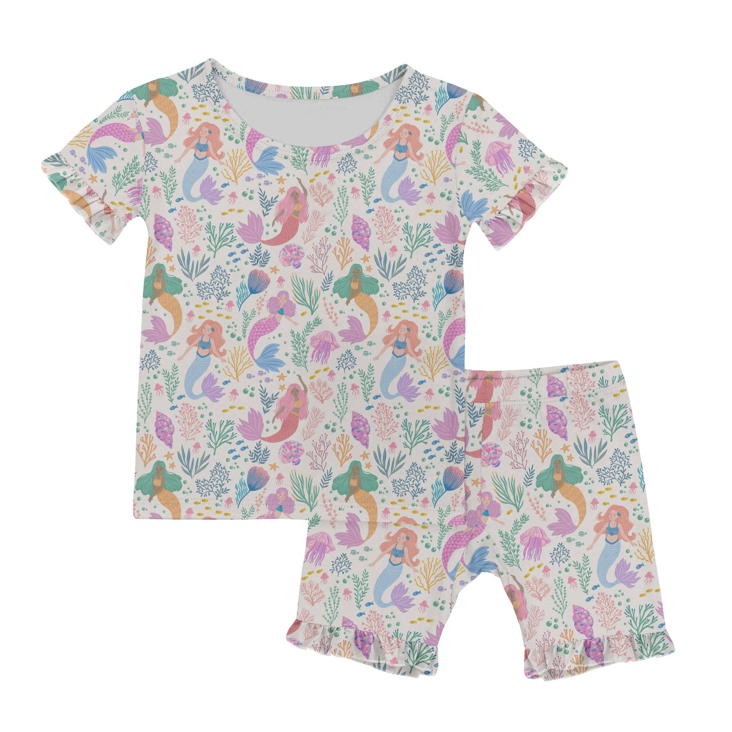 Mermaid Magic Two Piece PJs with Ruffles