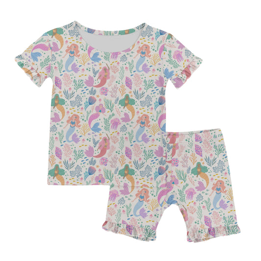 Mermaid Magic Two Piece PJs with Ruffles