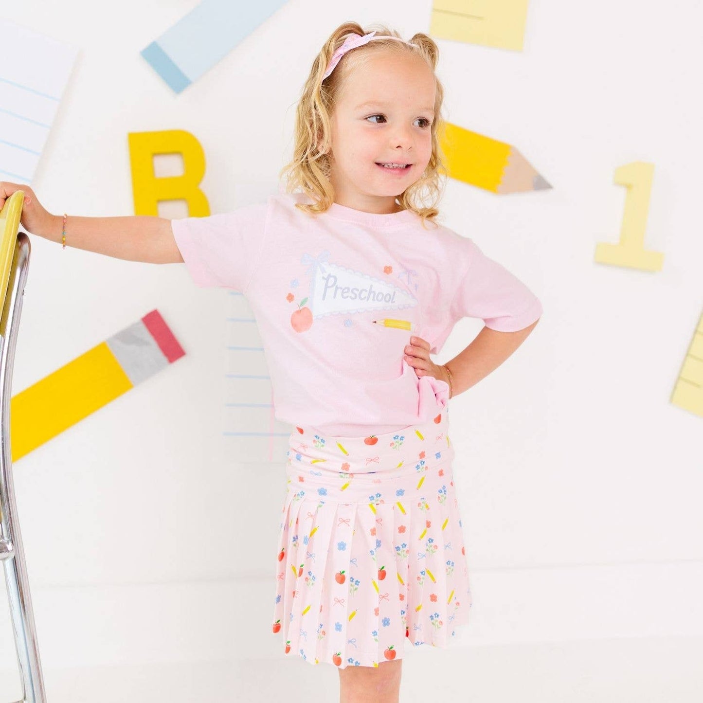 Preschool Pennant Short Sleeve T-Shirt - Back To School