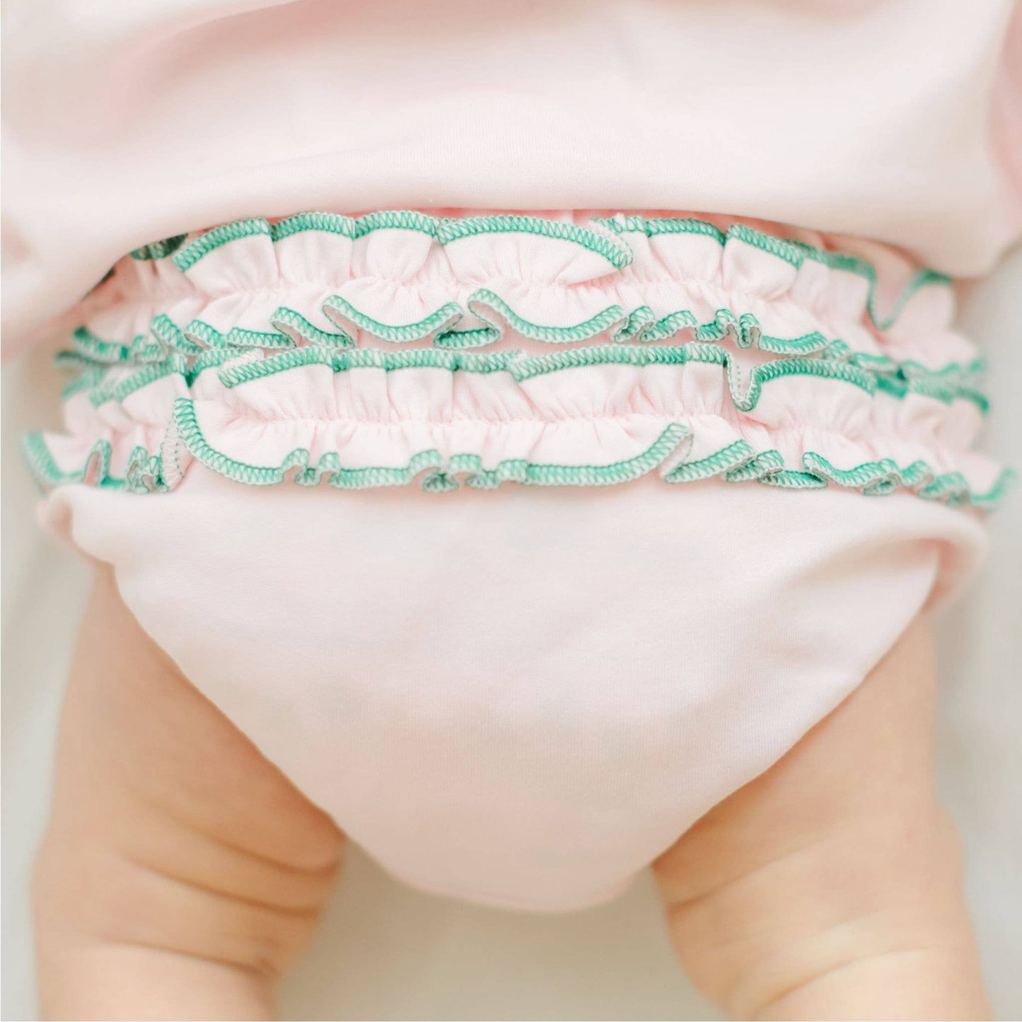 Mini Mallard Embroidered Diaper Cover Set - Pink