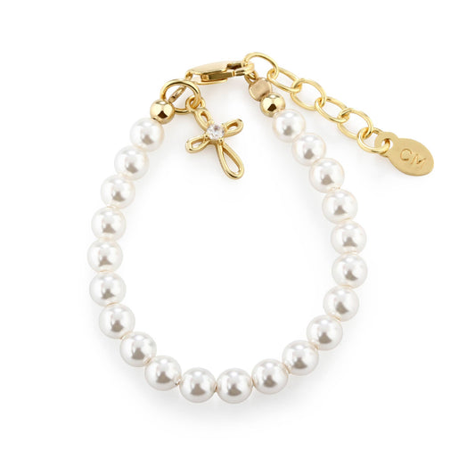 Kids14K Gold-Plated Baptism Cross Bracelet or Communion Gift