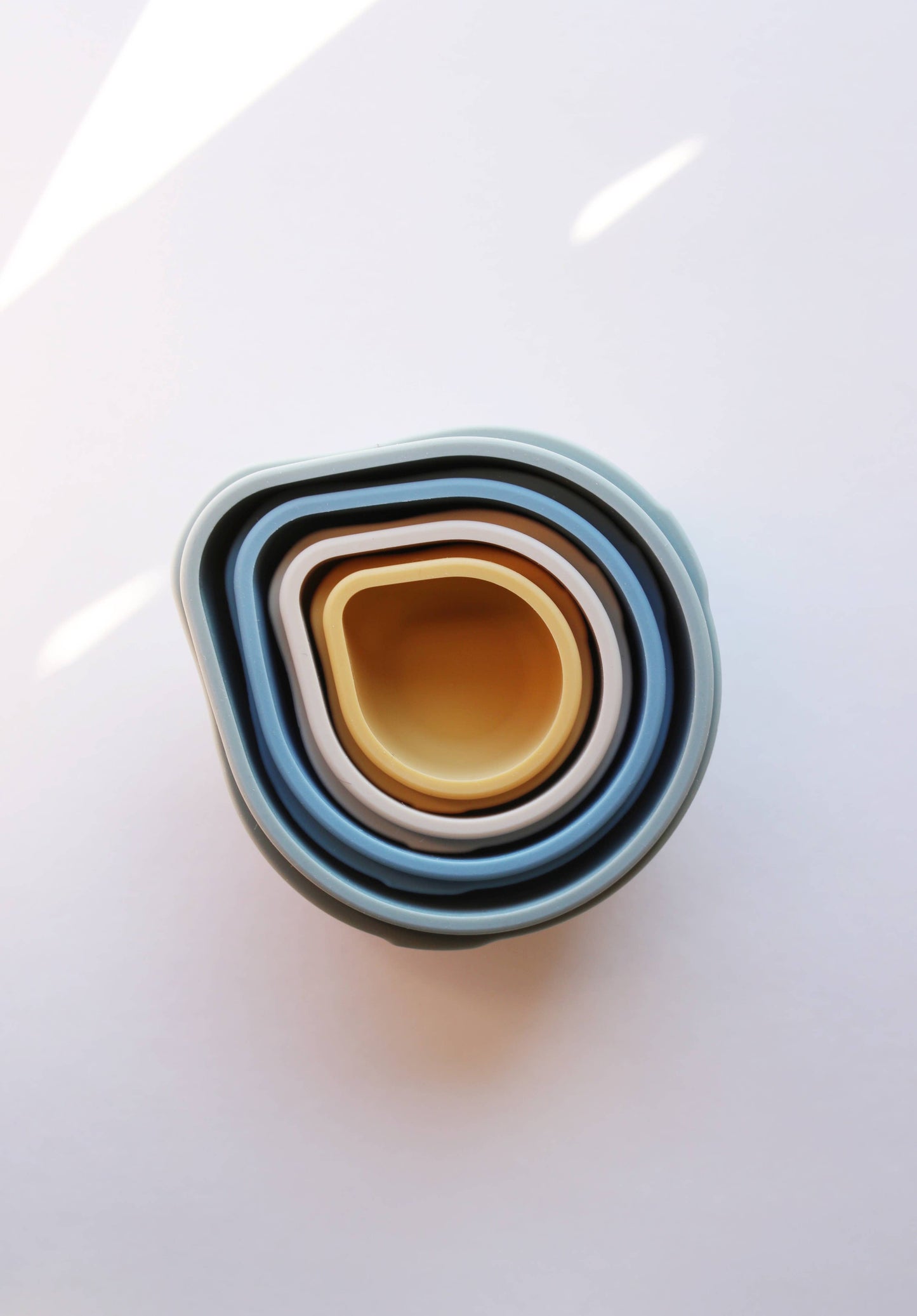 Sea Blue Multi Mix Silicone Nesting Penguin Set