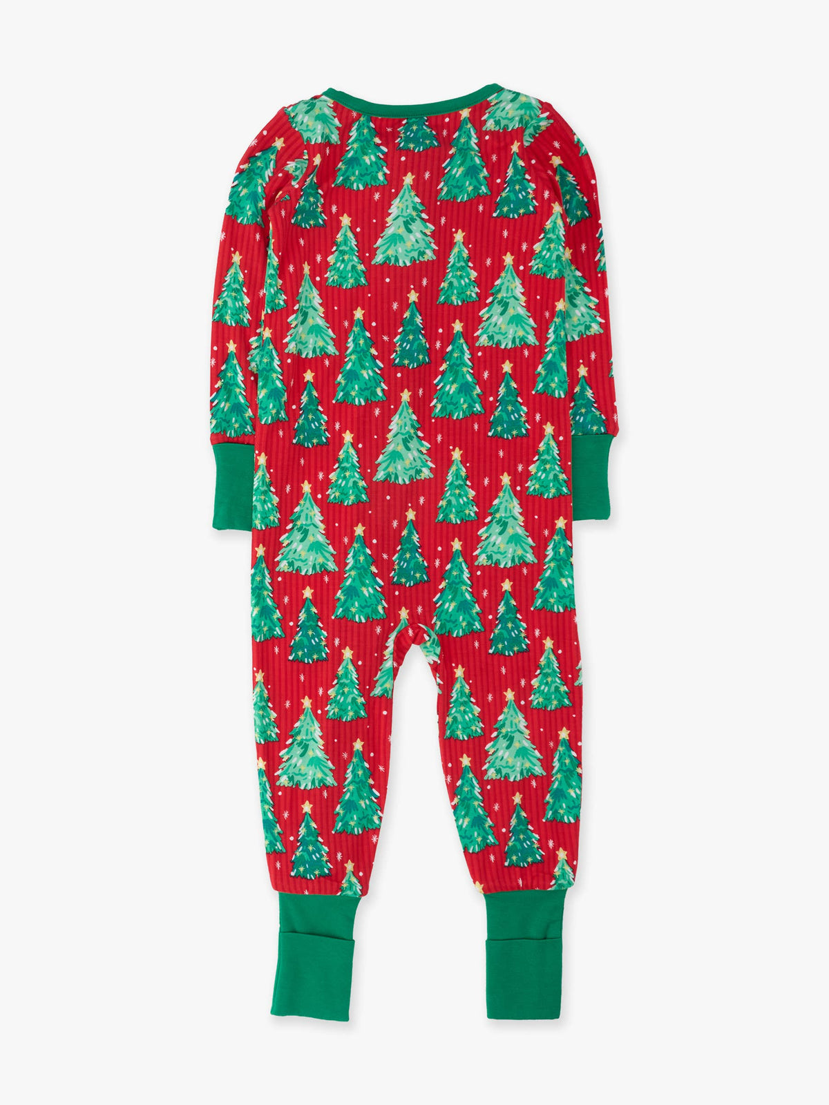 SoftSnooze™ Baby Bamboo Viscose O Christmas Tree Convertible One Piece Footie Pajama