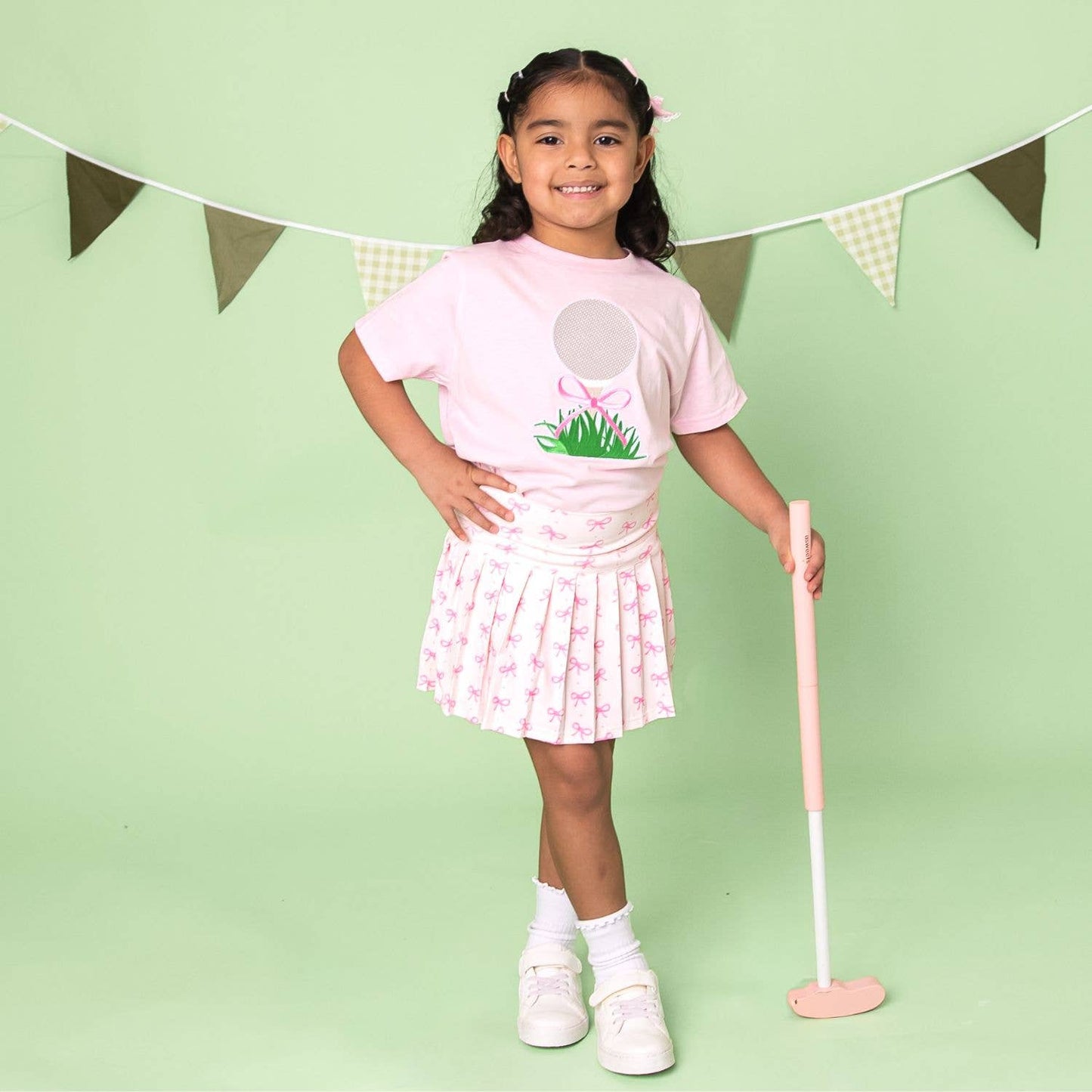 Pink Bow Athletic Skort - Childrens Clothing