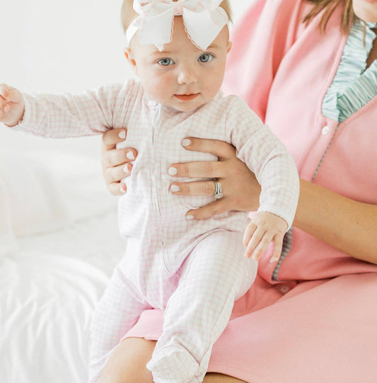 Peek-A-Boo Wishes Zip Footie - Pink