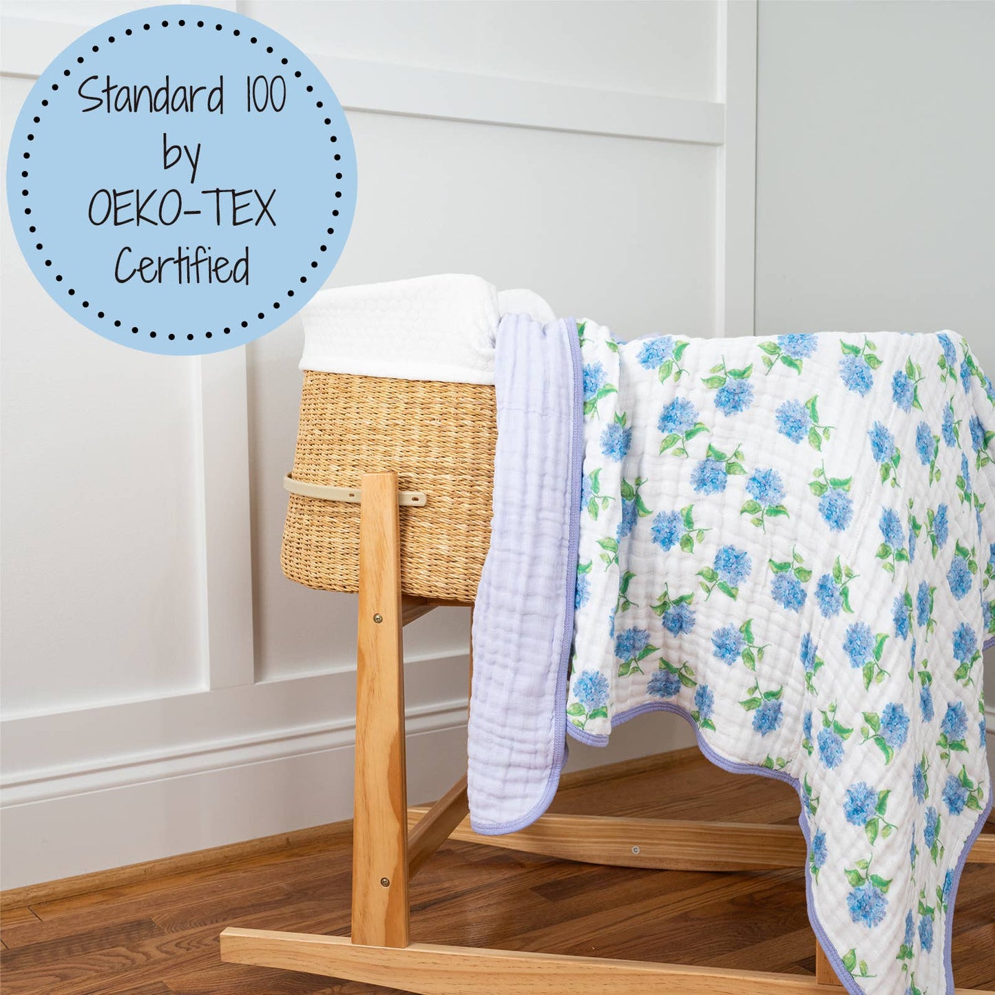 You Had Me At Hydrangea Baby Toddler Muslin Blanket