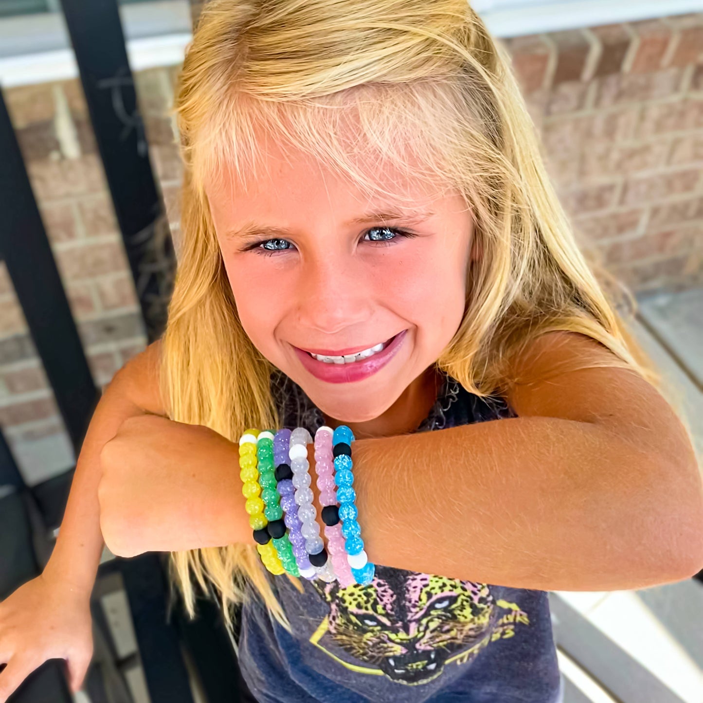Glitter Silicone Beaded Bubble Bracelets