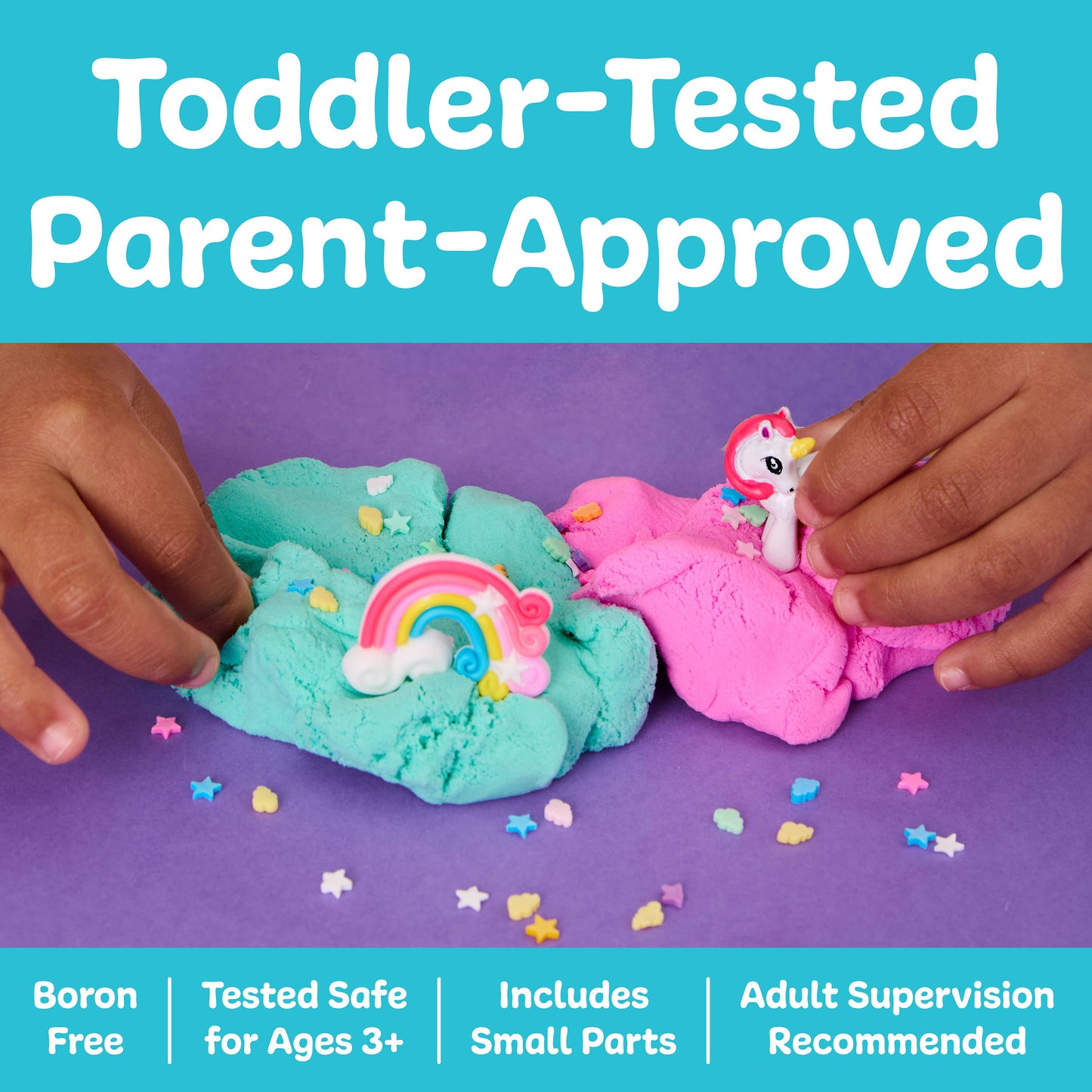 Sensory Mini Play Kit Jar with Cloud Clay: Unicorn Theme