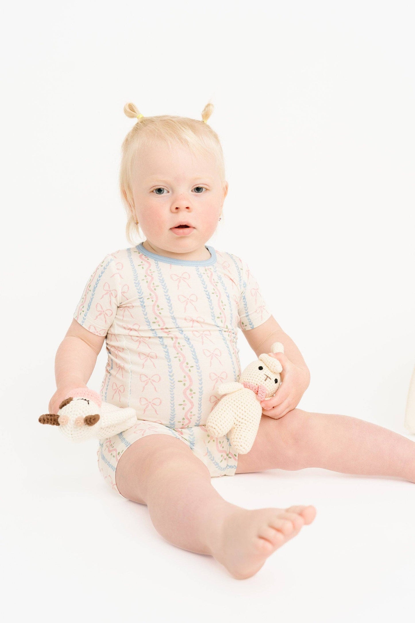 Dainty Bows Bamboo Shorts Set