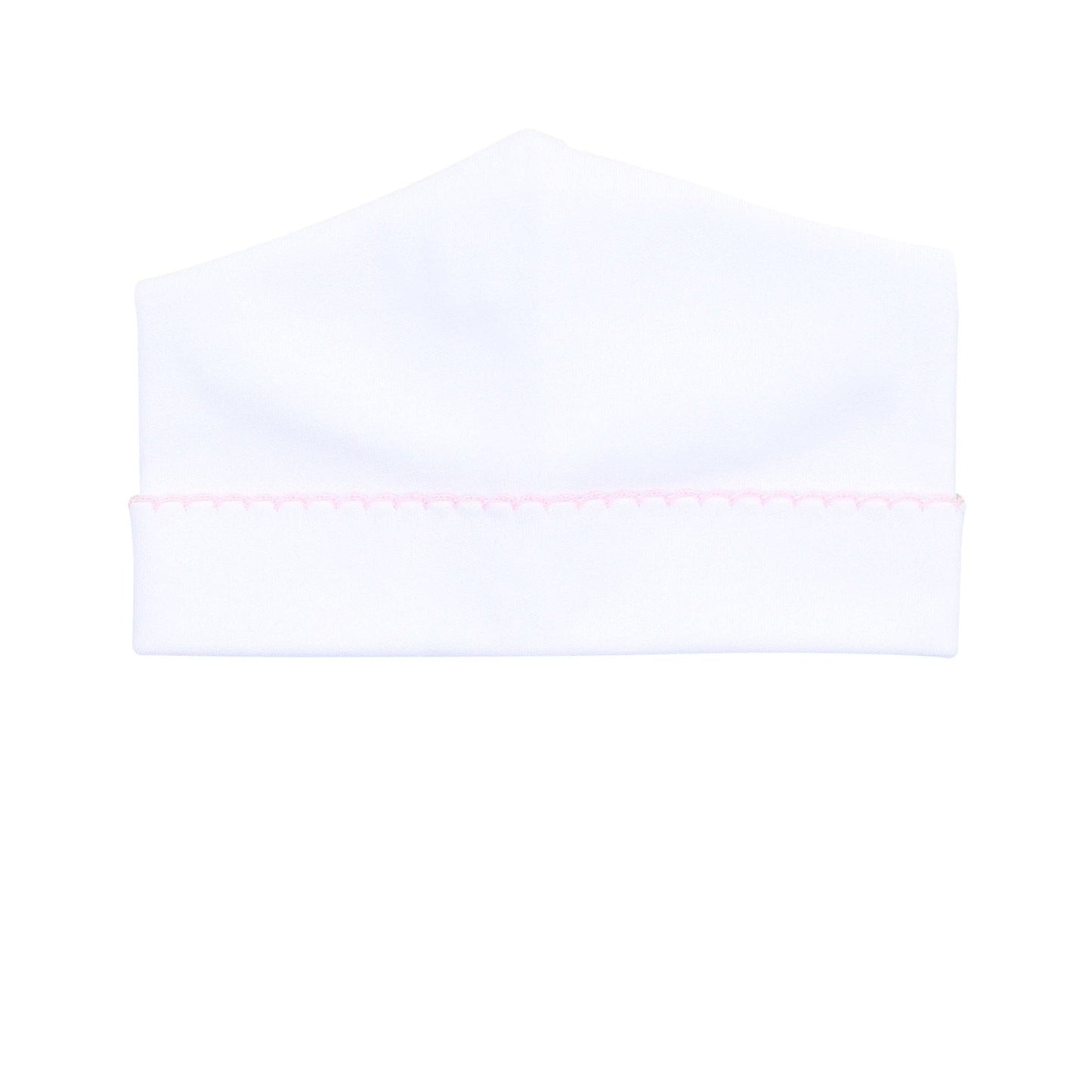 Essentials White Hat with Pink Trim