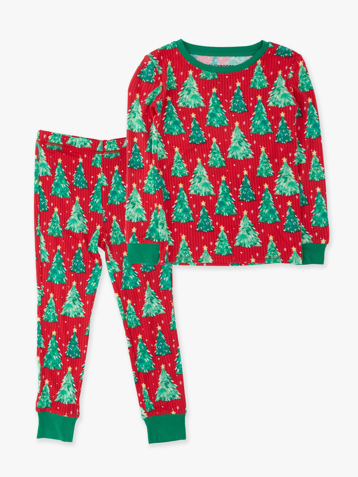 SoftSnooze™ Kids Bamboo Viscose O Christmas Tree Long Sleeve Pajama Set