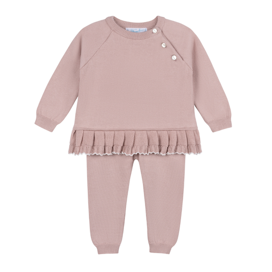 Baby & Toddler Girls Pleated Trim Knit Set