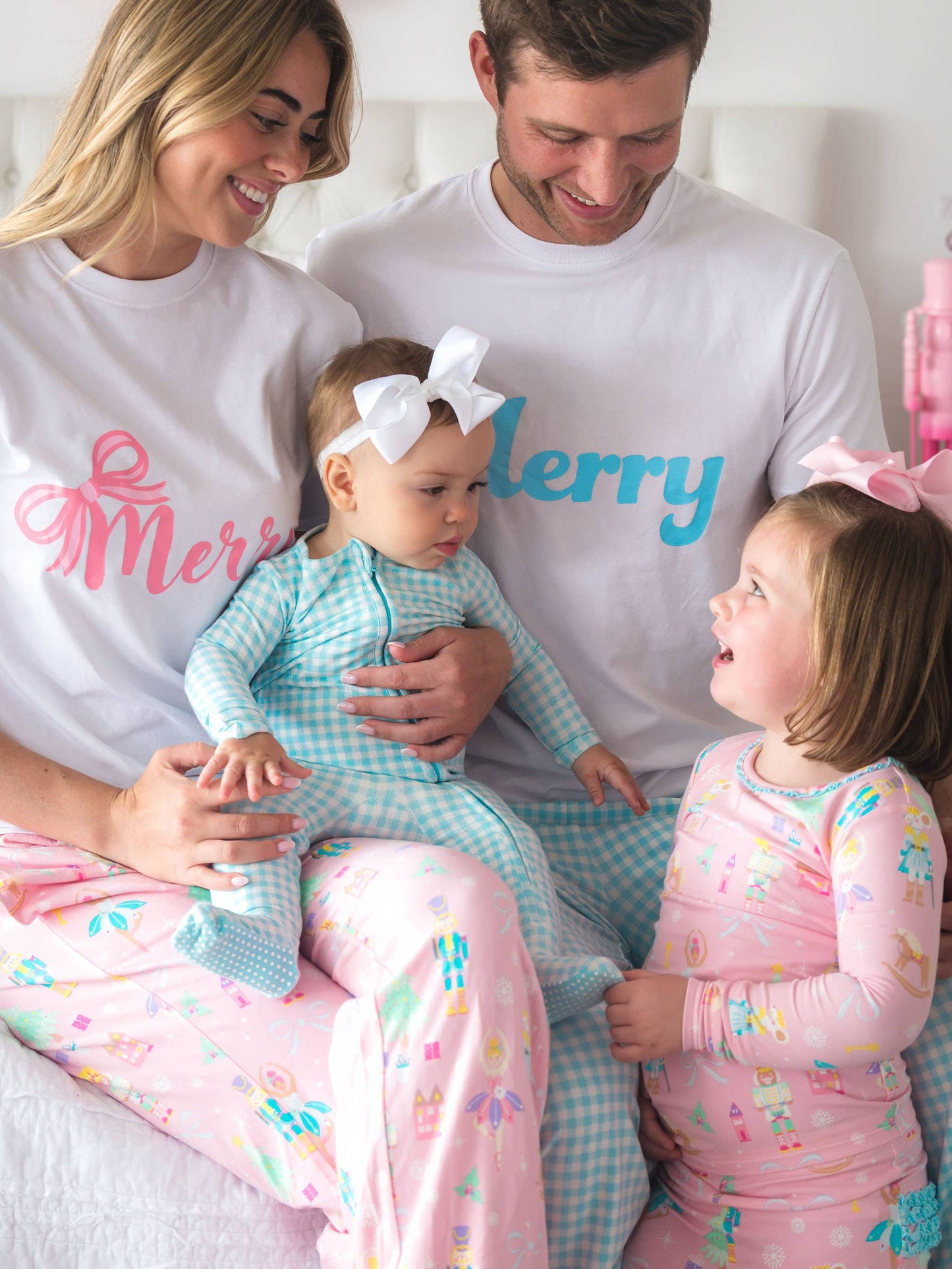 SoftSnooze™ Toddler Girls Cotton Modal Sugarplum Dreams Ruffle Long Sleeve Pajama Set with Signature Rear Ruffles