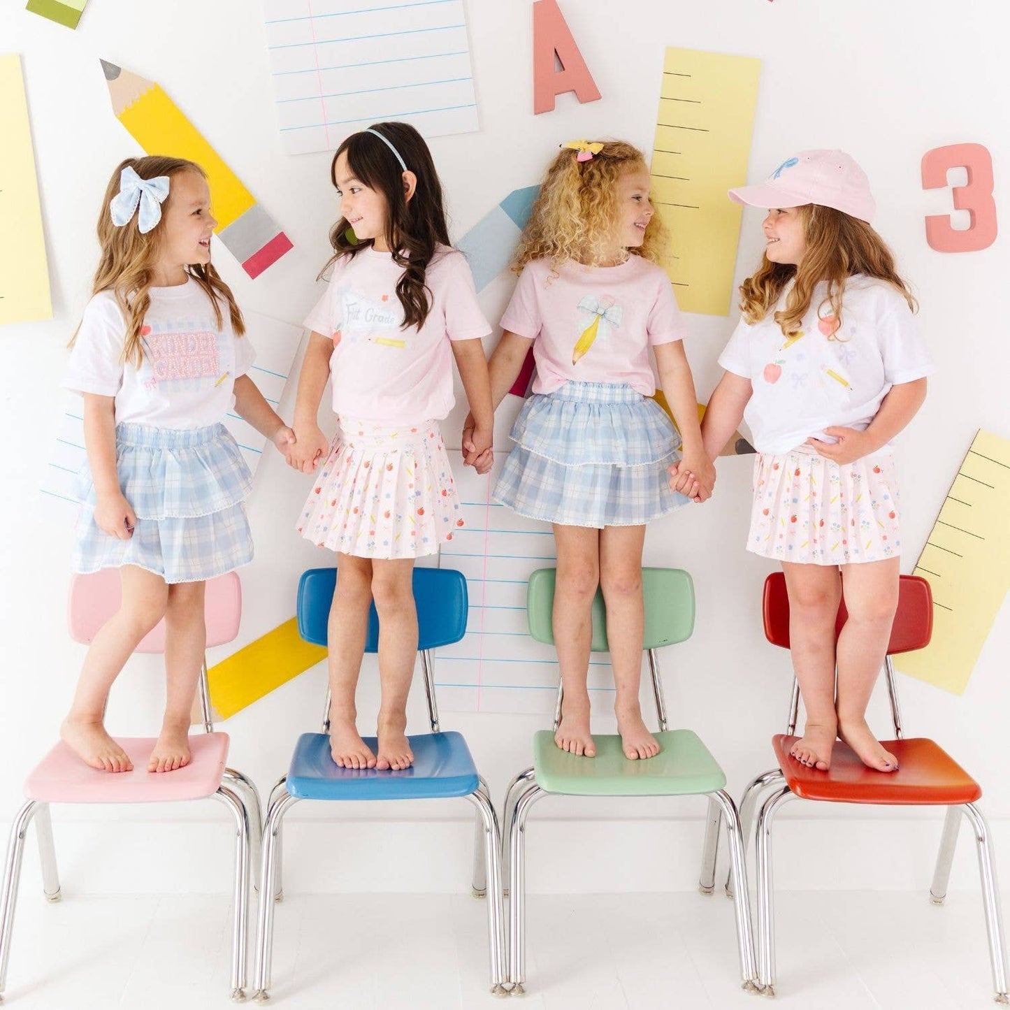 First Grade Pennant Short Sleeve T-Shirt - Back To School