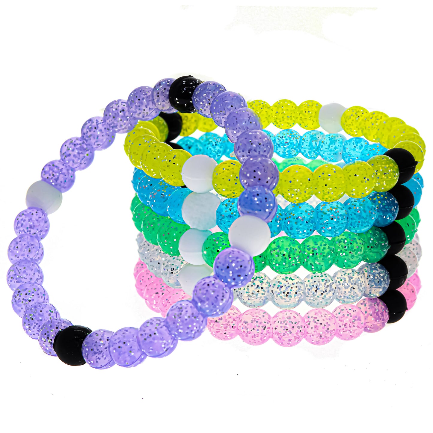 Glitter Silicone Beaded Bubble Bracelets
