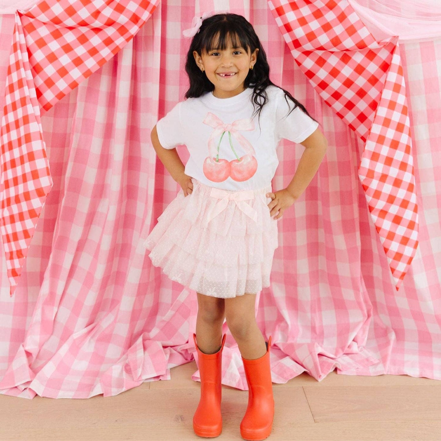Cherry Cute Short Sleeve T-Shirt - Kids Clothing - Spring