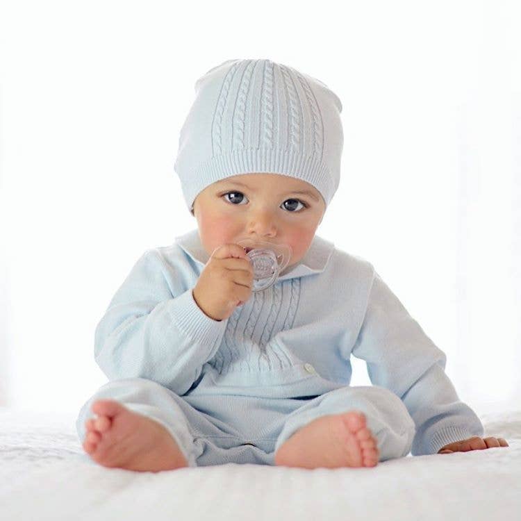 Baby Boy Cable Knit Longall with Hat