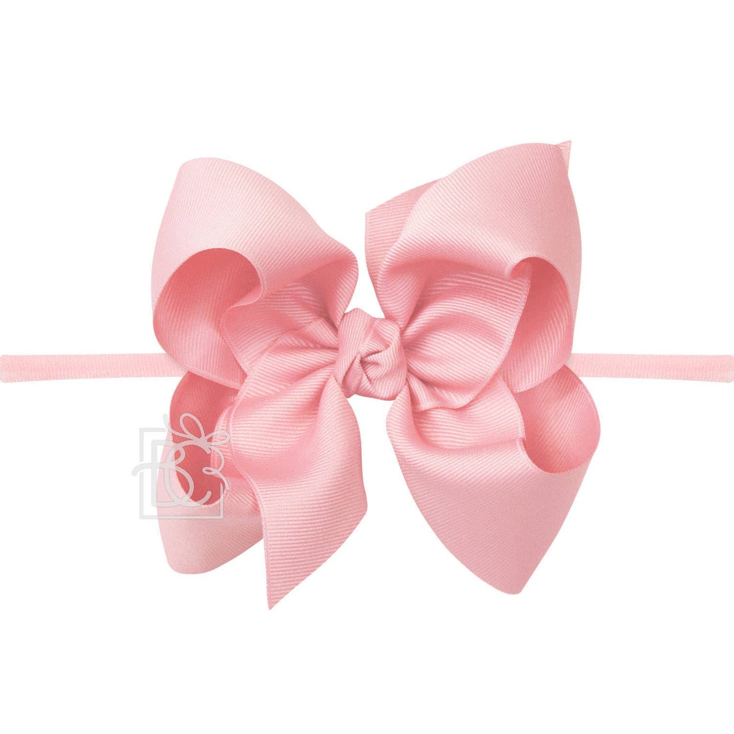 1/4" NYLON PANTYHOSE HEADBAND W/SIGNATURE GROSGRAIN BOW