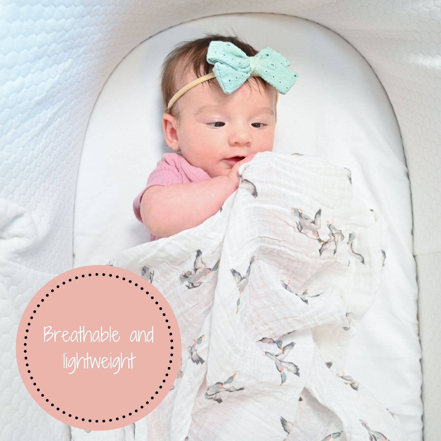 Quackin'up Baby Muslin Cotton Swaddle Blanket
