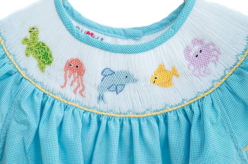 Sea Animals Smocked Helen Dress