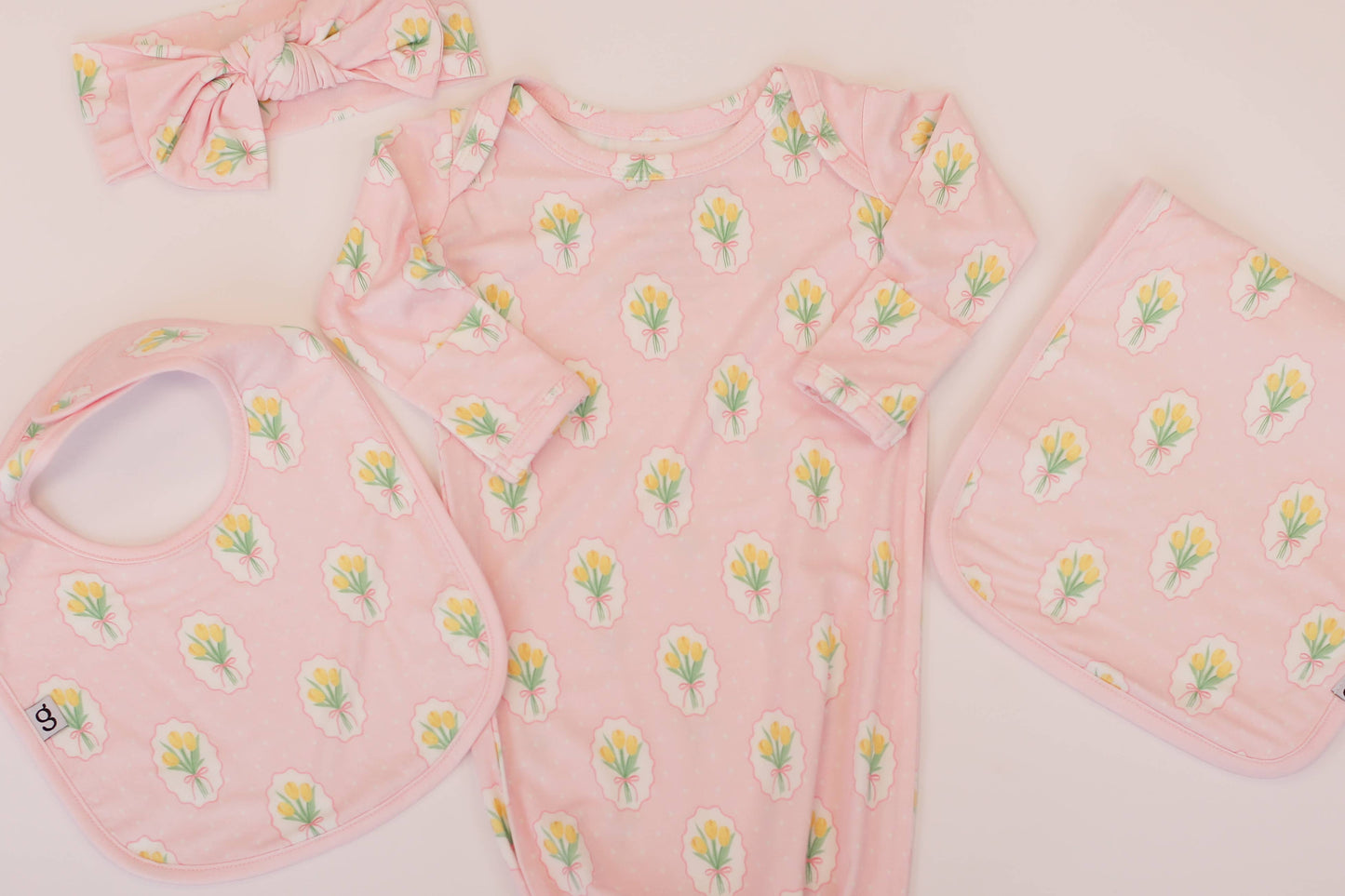 Fancy Tulips (Cottage Pink) Headband Set