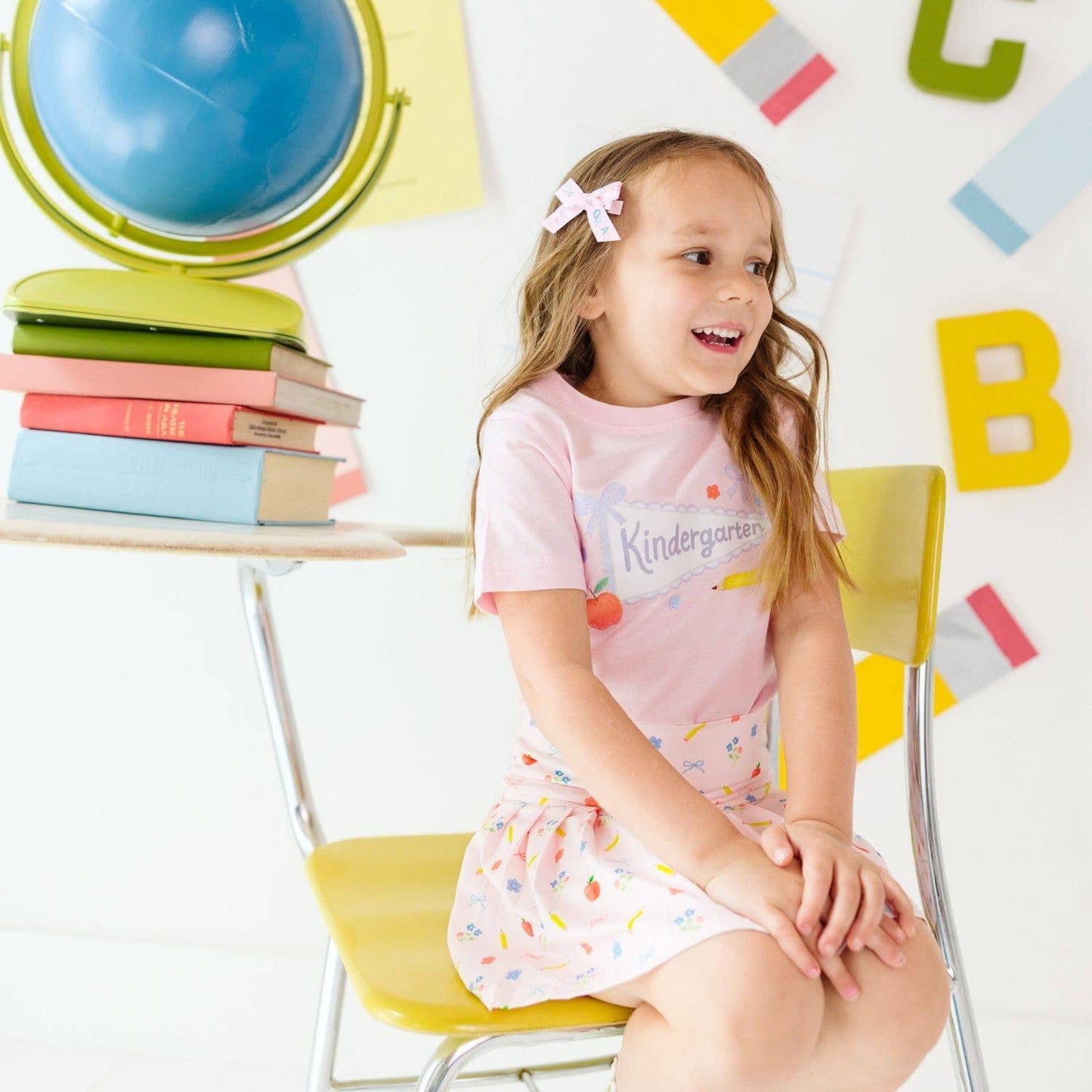 Kindergarten Pennant Short Sleeve T-Shirt - Back To School