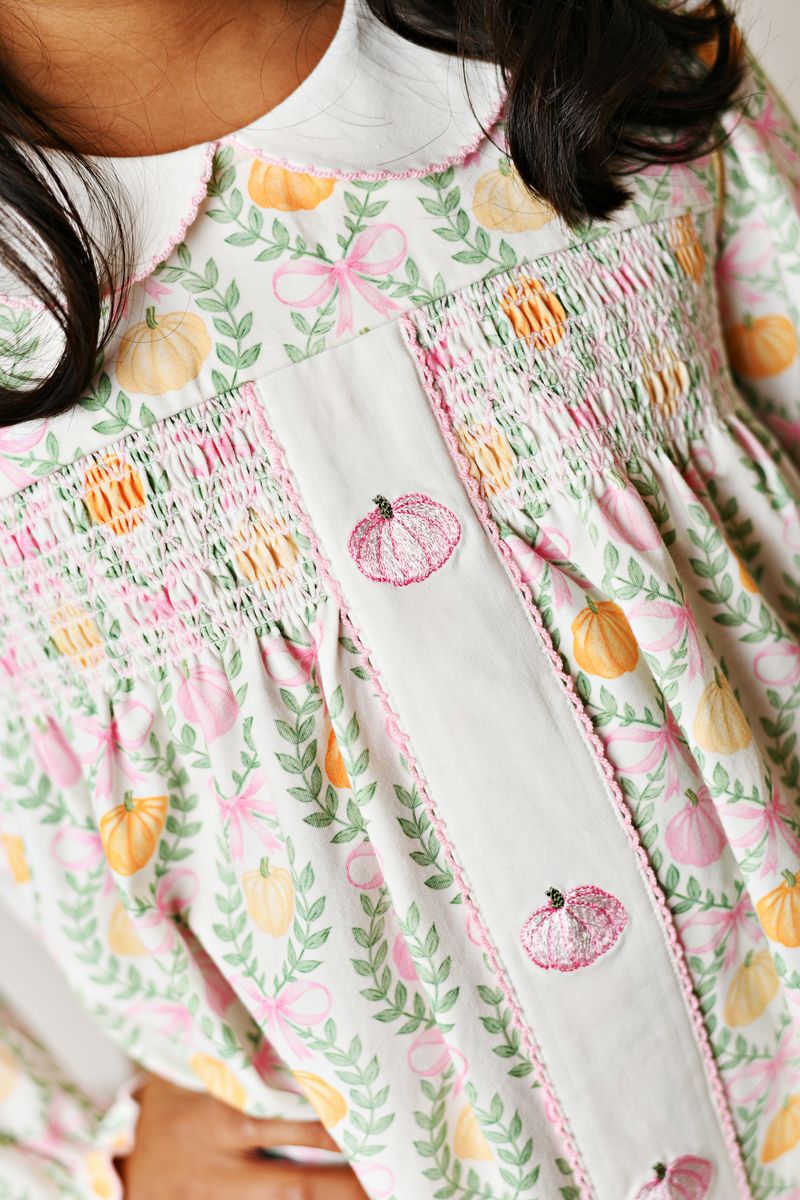 Pumpkin Embroidery dress swoon