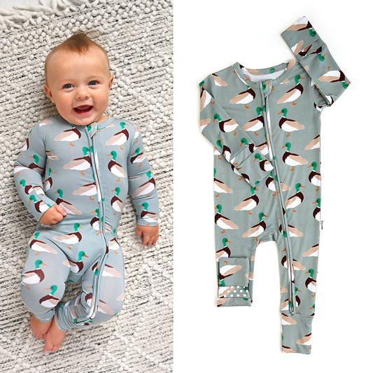 Wilder Duck ZIP Bamboo Baby Sleepies Little