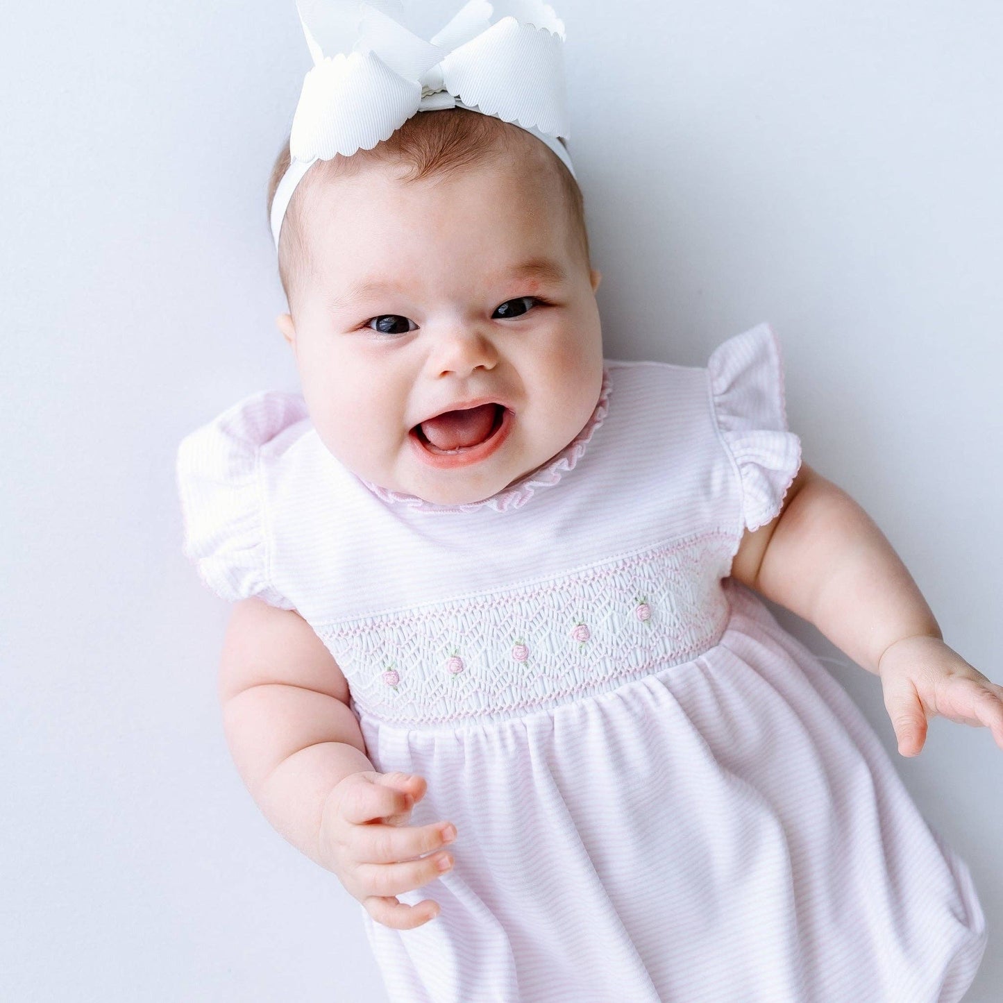 Julia Smocked Bubble - Pink