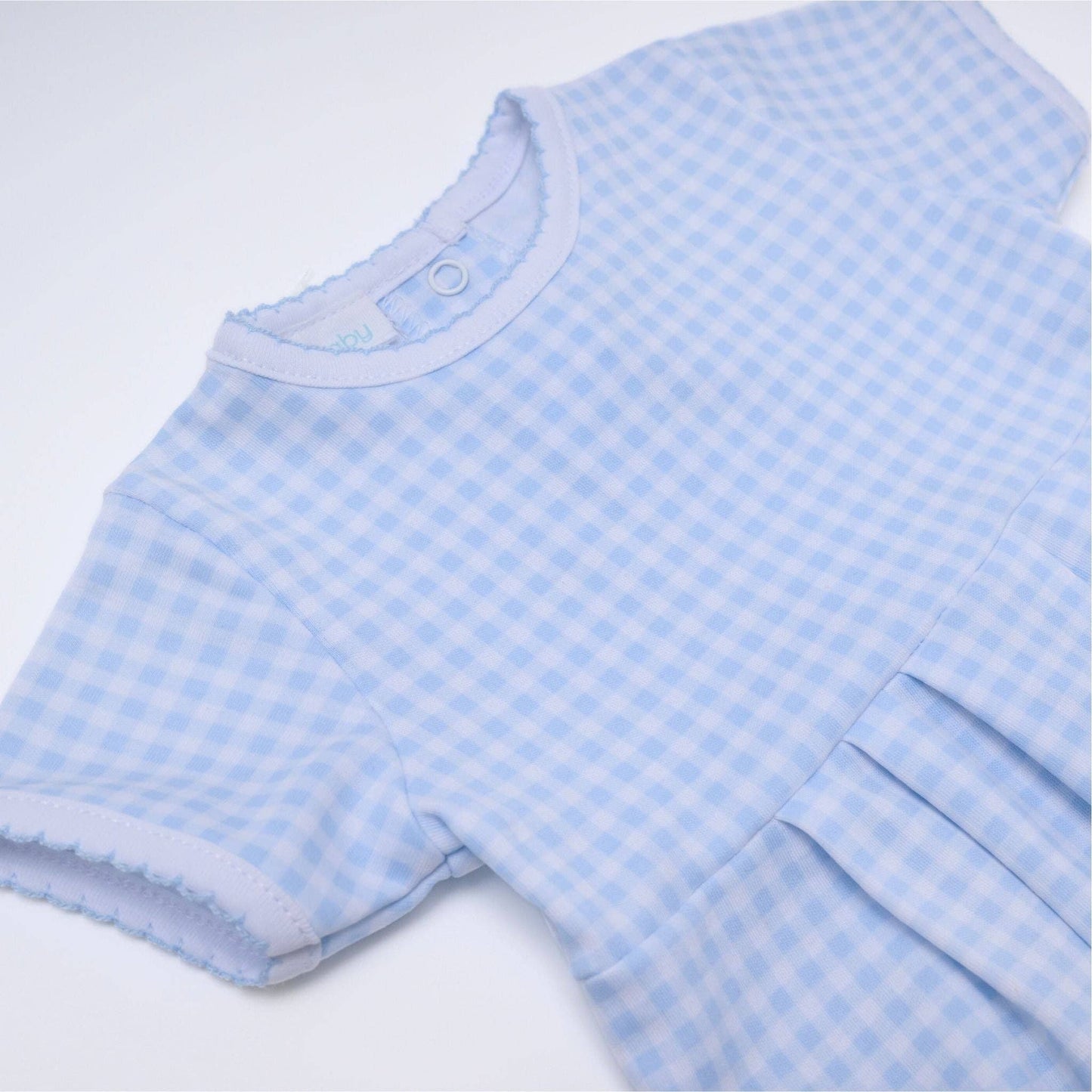 Mini Checks Blue Short Sleeve Bubble