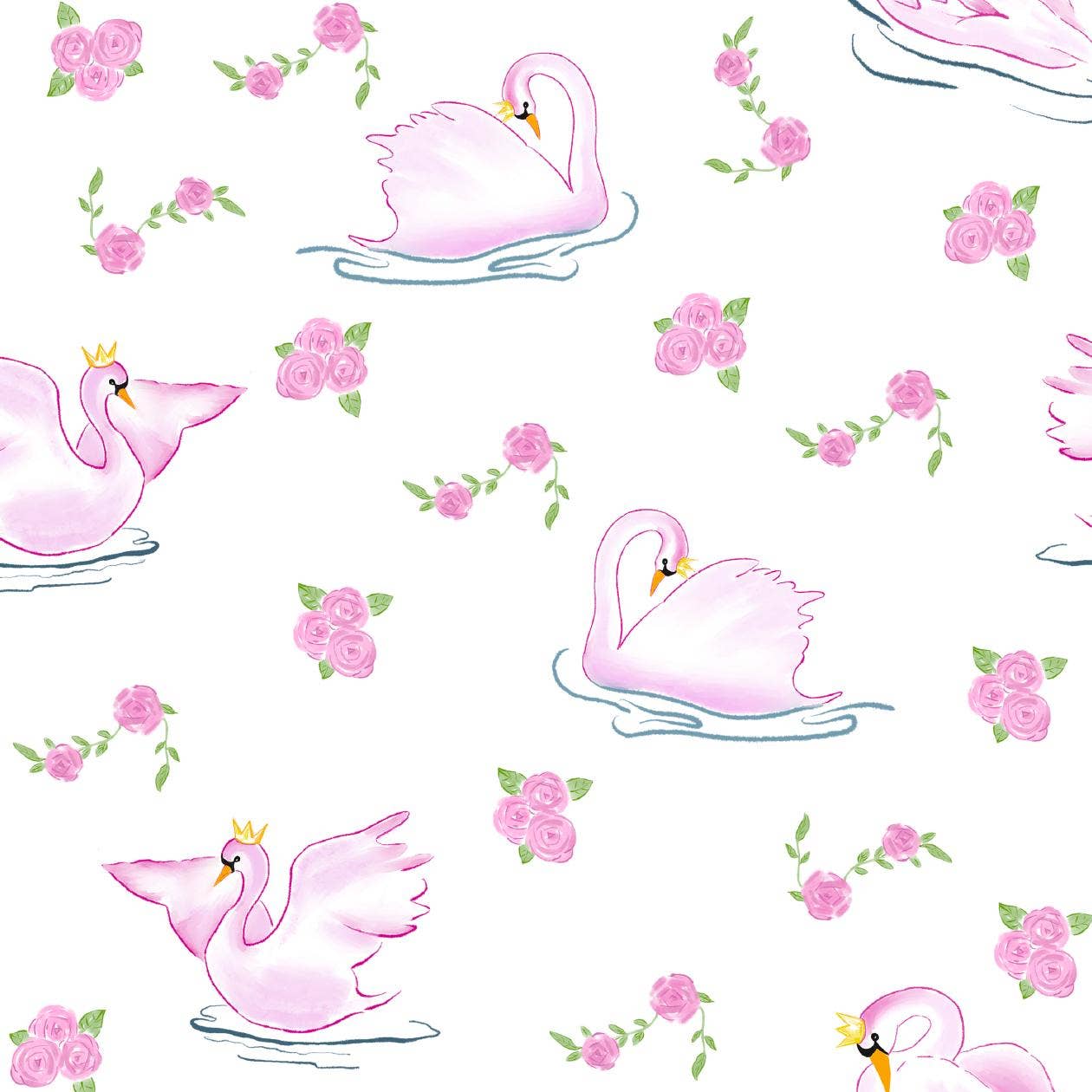Baby Muslin Swaddle Blanket 47x47 Swan Soirée
