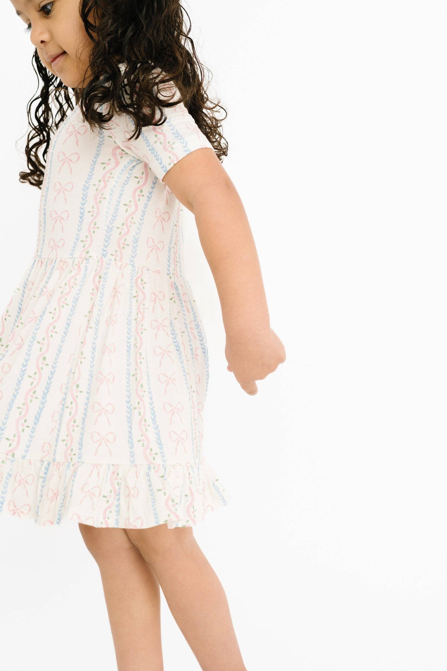 Dainty Bows Short Sleeve Bamboo Dress