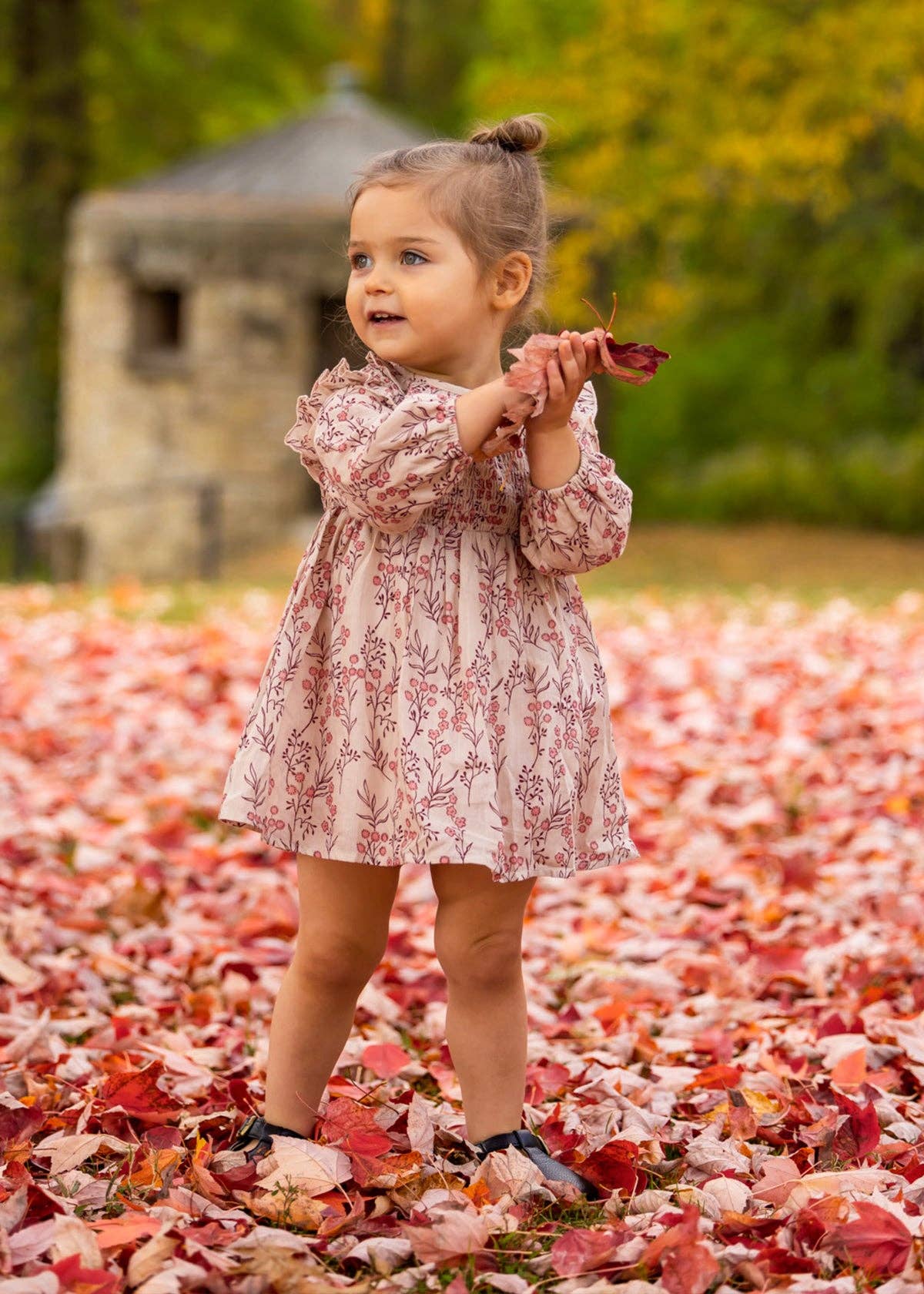 Autumn Floral Dress Long Sleeve