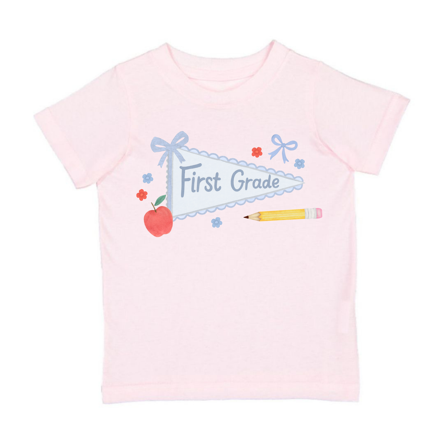 First Grade Pennant Short Sleeve T-Shirt - Back To School