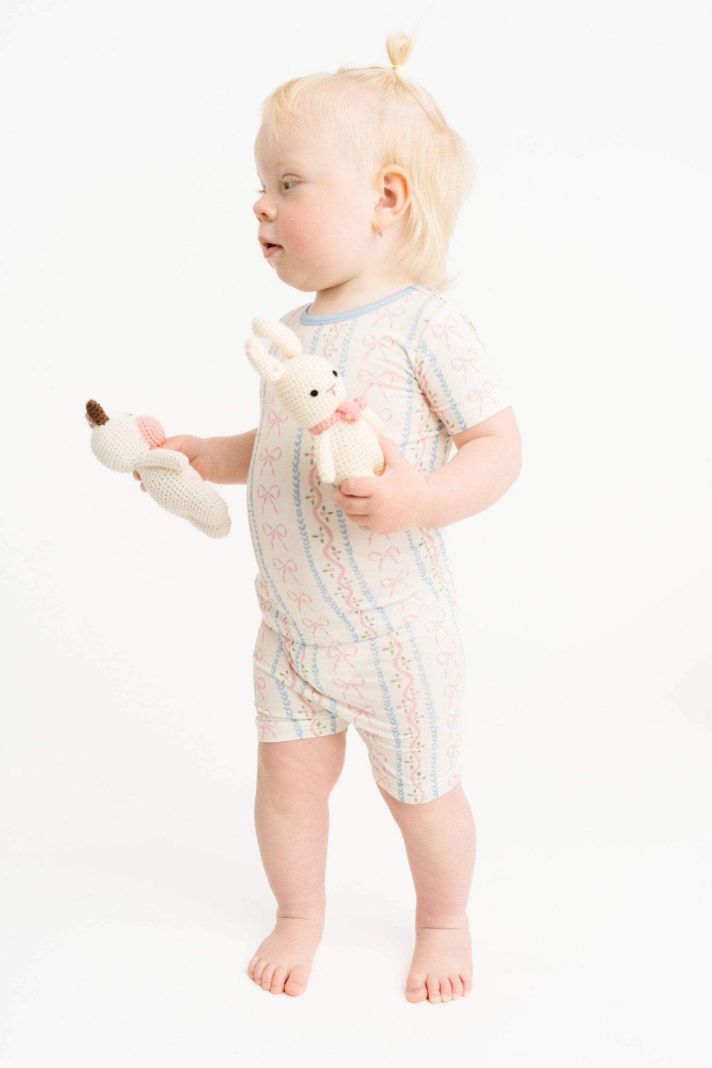 Dainty Bows Bamboo Shorts Set
