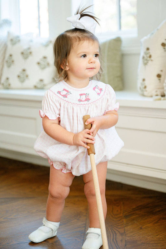 Pink Golf Smocked Birdie Bubble