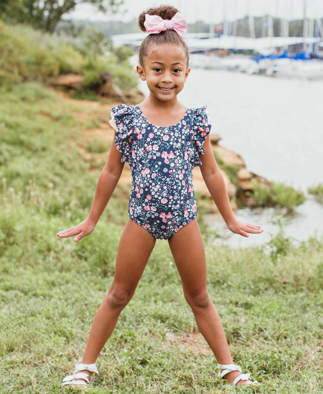 Girls Moonlit Meadow Butterfly Sleeve One Piece