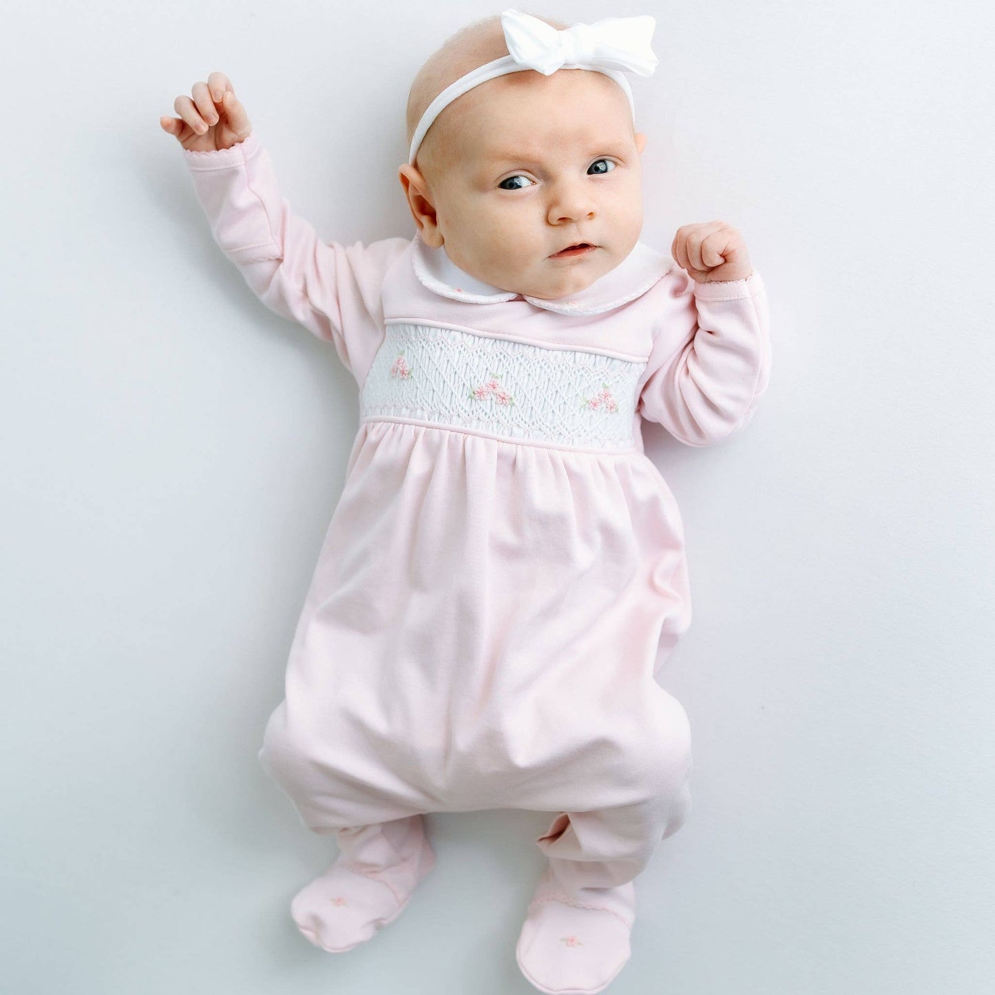 Willow's Classics Smocked Footie - Pink