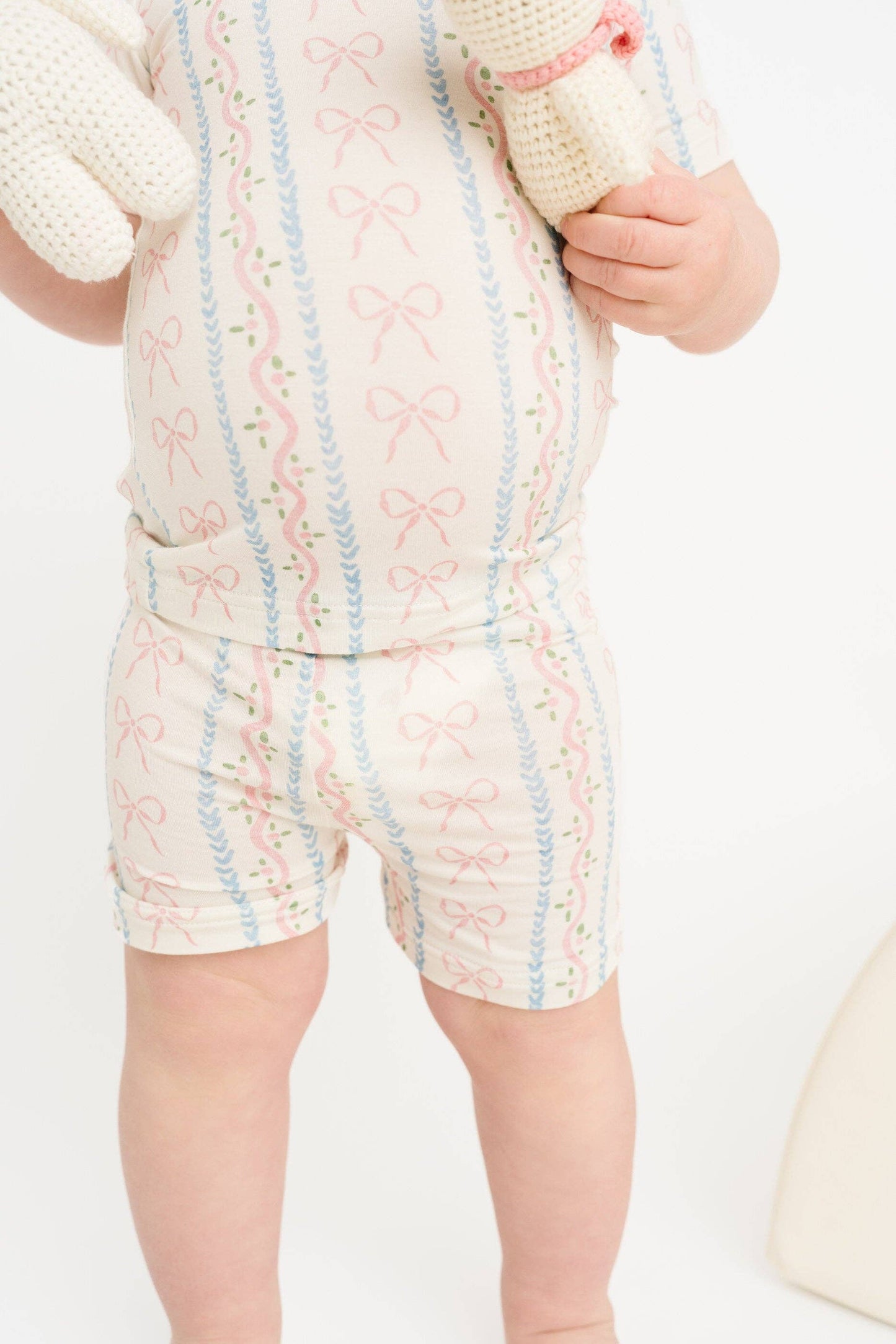 Dainty Bows Bamboo Shorts Set
